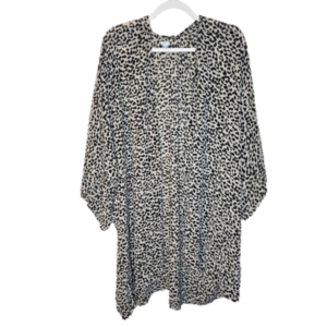 Aerie Leopard print kimono cardigan top with Wide sleeves One Size Fits …